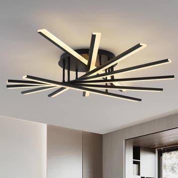 Zwarte LED Hanglamp Industrieel - Retourdeal | 30% Korting, Ophalen of Verzenden, Nieuw, Metaal
