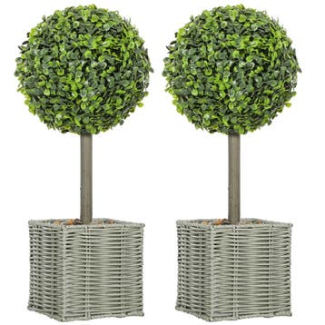 TRUUSK Set van 2 UV-bestendige Kunstplanten in Pot - Geschik, Huis en Inrichting, Woonaccessoires | Vazen, Verzenden, Nieuw