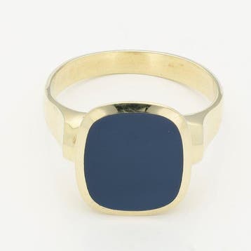 Ring - 14 karaat Geel goud - Lagensteen, Sieraden, Tassen en Uiterlijk, Nieuw