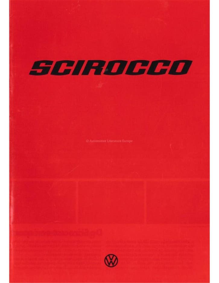 1977 VOLKSWAGEN SCIROCCO BROCHURE NEDERLANDS, Boeken, Auto's | Folders en Tijdschriften, Volkswagen