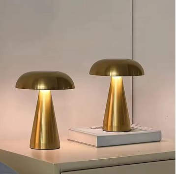 Retro Paddestoel Tafellamp – LED Bedlamp Oplaadbaar Touch Di, Huis en Inrichting, Lampen | Tafellampen, Verzenden, Nieuw