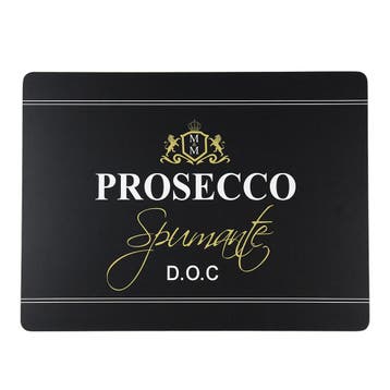 placemat wijn prosecco zwart 30x40cm (4), Verzenden, Nieuw