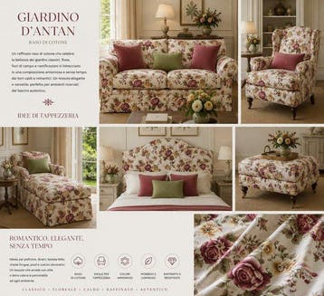 Giardino d’Antan - katoenen satijn - Textiel - 280 cm - 260