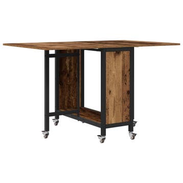 vidaXL Opvouwbare eettafel met wielen 130 x 80 x 76,5 cm, Verzenden, Nieuw