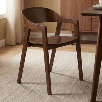 *WOONWINKEL* Dutchbone Westlake Stoel Van Gebogen Hout Walno, Verzenden, Nieuw, Bruin, Hout
