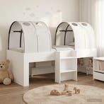 vidaXL Bed met Tunnel 4 pcs Wit Bewerkt hout, Huis en Inrichting, Slaapkamer | Bedden, Verzenden, Nieuw, Wit, Hout