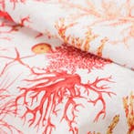 BA186 - Stof met Mediterrane koraalfantasie - Meubelstof -