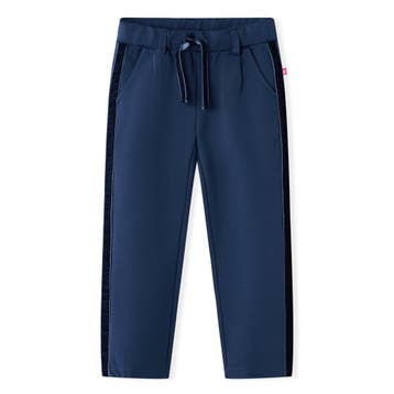 vidaXL Kinderbroek met zwarte bies 128 marineblauw, Verzenden, Nieuw