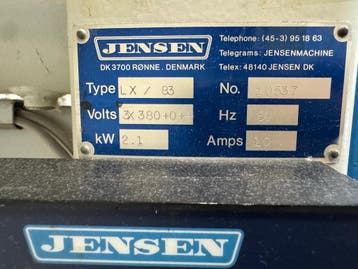 Jensen LX/83 Lengtevouwer, Gebruikt