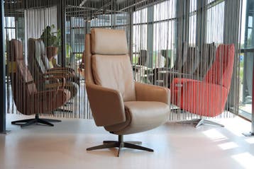 Gealux relaxfauteuil Twinz 8240 Leer Taupe 3 motoren + accu, Huis en Inrichting, Fauteuils, Ophalen of Verzenden, Nieuw, Leer