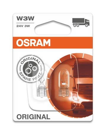 Osram Gloeilamp 24V Original Line W3W, W2.1x9.5d 2 Stuks, Verzenden, Nieuw