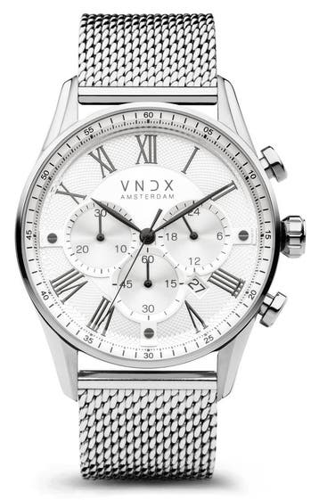 VNDX The Chief Steel Silver White MS33056-02 horloge, Overige merken, Staal, Verzenden, Polshorloge