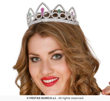 Zilveren Prinsessen Tiara, Verzenden, Nieuw, Feestartikel