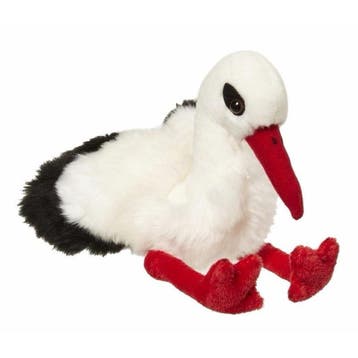Nature Planet ooievaar knuffel - pluche - 30 cm - wit, Verzenden, Nieuw