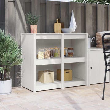 vidaXL Keukenkast MEPPEL Warmwit 106 x 55 x 92 cm Massief, Verzenden, Nieuw