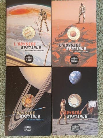 Frankrijk. 10 Euro 2025 Odyssée Spatiale (4 coincards)