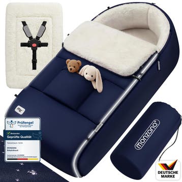 Voetenzak voor kinderwagen Marineblauw gevoerd, Verzenden, Nieuw