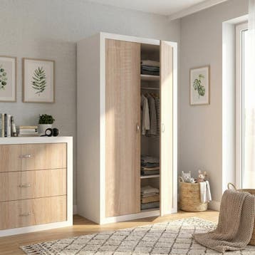 Houten Kledingkast 90cm | Premium | OP=OP, Huis en Inrichting, Nieuw, Modern, 25 tot 50 cm, Met deur(en)