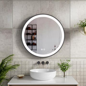 Badkamerspiegel met LED en verwarming - Rond - Ø60cm, Doe-het-zelf en Verbouw, Sanitair, Verzenden, Nieuw
