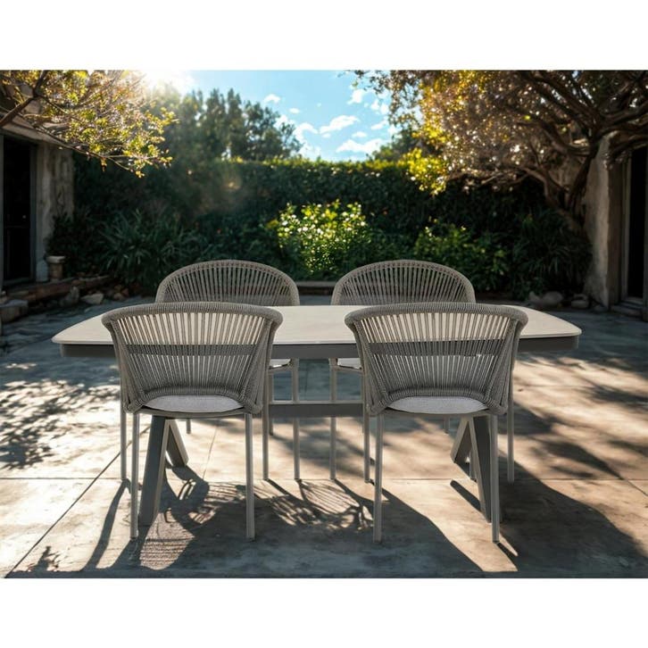 Hirado stapelbare tuinstoel - grijs, Huis en Inrichting, Stoelen, Grijs, Nieuw, Ophalen of Verzenden