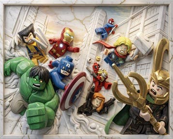 Makayhos - [Canvas] LEGO Super Heroes – Battle of New York, Nieuw