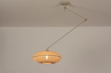 Rietveld Hanglampen - Bruin, Beige, Zand, Naturel - Metaal,, Huis en Inrichting, Verzenden, Nieuw
