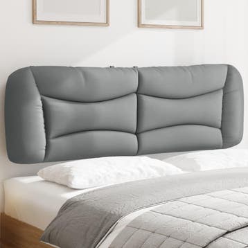 vidaXL Hoofdbordkussen Hvar 152 cm stof lichtgrijs, Verzenden, Nieuw, Grijs, Stof