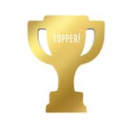 Bedankje/traktatie Geslaagd Topper en Veel Geluk, Ophalen of Verzenden, Nieuw, Feestartikel, Overige
