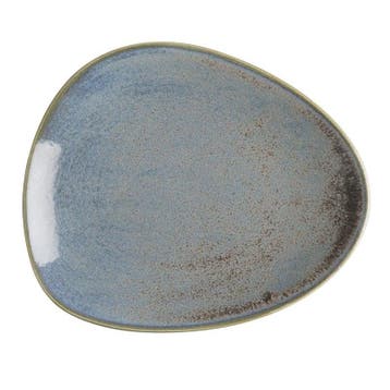 Borden | EMBER | Porselein | Blauw/Bruin | 4 Stuks |, Verzenden, Nieuw in verpakking