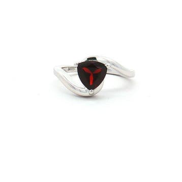 Zonder minimumprijs - Ring Zilver - 1.25ct. tw. Granaat -, Nieuw