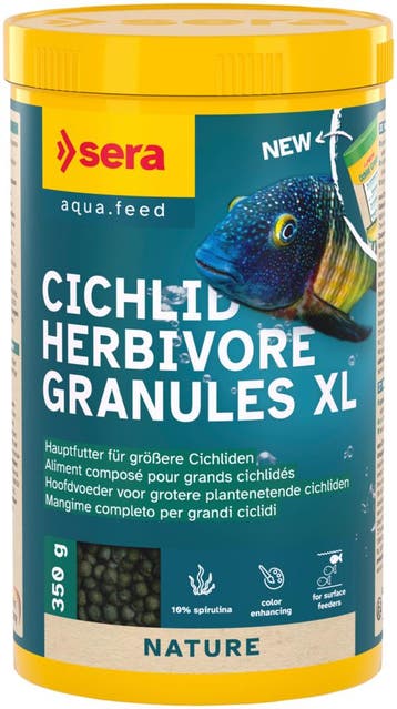 Sera Cichlid Herbivore Granules XL 1000ml, Ophalen of Verzenden, Nieuw, Overige typen
