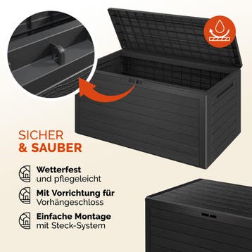 Kussenbox Woody Antraciet 280L houtlook (Schuurtjes-Rekken), Verzenden, Nieuw