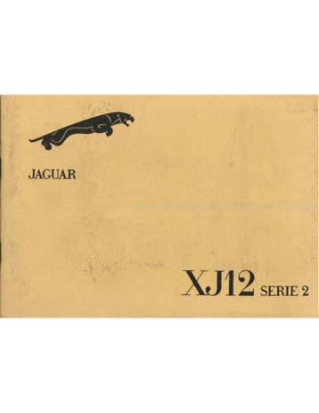 1974 JAGUAR XJ12 INSTRUCTIEBOEKJE FRANS