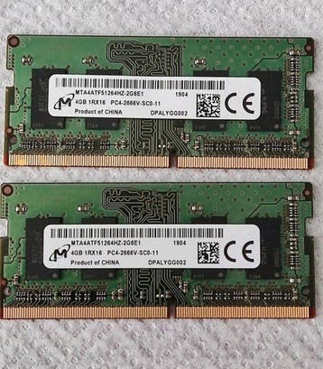 Micron RAM DDR4 PC4-2666V SO-DIMM 8 GB (2 x 4 GB) - Computer, Spelcomputers en Games, Nieuw