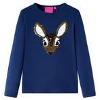 vidaXL Kindershirt met lange mouwen 92 marineblauw, Verzenden, Nieuw