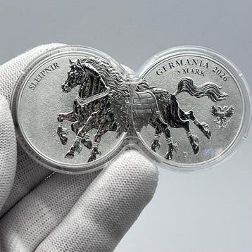Duitsland. 5 Mark 2026 – Beasts: Sleipnir Geminus – 2 × 1 oz