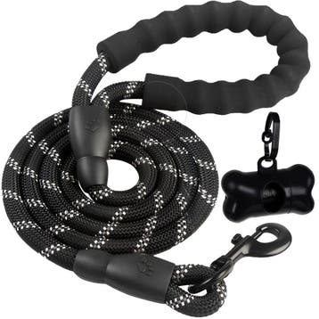 Hondenriem - 3 meter - Zwart reflecterend - Met, Dieren en Toebehoren, Honden-accessoires, Ophalen of Verzenden, Nieuw