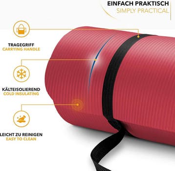 Yogamat - Fitness mat - Sportmat - Yoga mat extra dik - 185x, Verzenden, Zo goed als nieuw