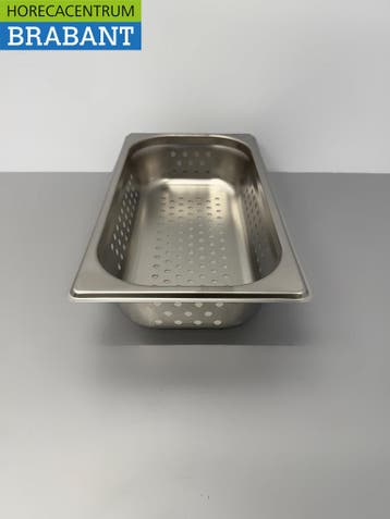 HCB RVS Geperforeerde gastronorm bak GN bak 1/3 Diepte 65 mm, Ophalen of Verzenden, Nieuw zonder verpakking