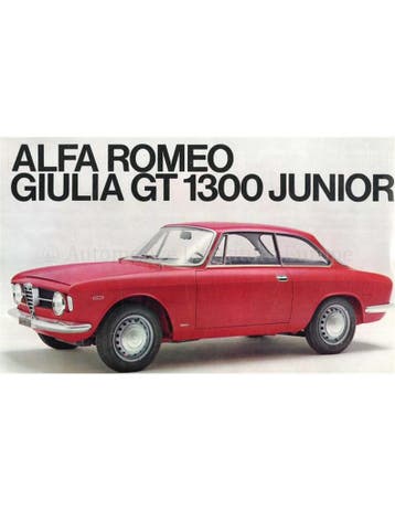 1966 ALFA ROMEO GIULIA GT 1300 JUNIOR BROCHURE FRANS, Nieuw, Alfa Romeo, Author