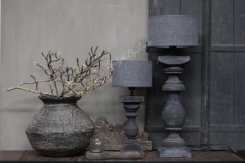 Cilinder lampenkap Kiss Dark grey 20 cm, Huis en Inrichting, Lampen | Lampenkappen, Ophalen of Verzenden, Nieuw