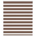vidaXL Zebra rolgordijn 125x100 cm stofbreedte 120,9cm, Verzenden, Nieuw, Bruin