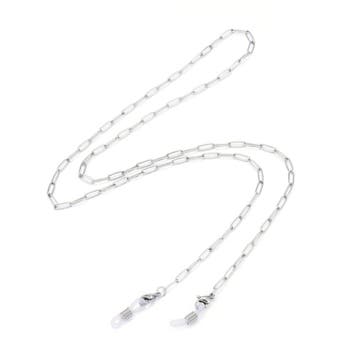 RVS 304 brillenkoord met paperclip ketting 75,5cm (Sieraden), Ophalen of Verzenden, Nieuw, Draad