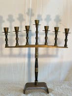 Judaica - Kandelaar Menora - Messing, Antiek en Kunst