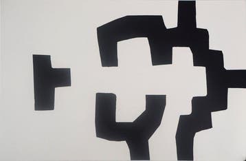 Eduardo Chillida (1924-2002) - Abstraction noir et blanc: