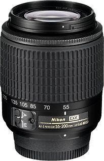 Nikon AF-S DX NIKKOR 55-200 mm F4.0-5.6 ED G 52 mm filter, Verzenden, Zo goed als nieuw, Standaardlens