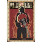 Wandbord -  Johnny Cash Walk The Line, Ophalen of Verzenden, Nieuw