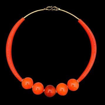 Venetiaanse handgeblazen ketting met Murano-glascertificaat