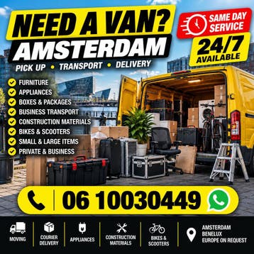 Transport Amsterdam | Pick Up &amp; Delivery | 24/7, Koeriersdiensten