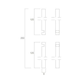 Intersteel stangenset 2x125cm tbv pomp-espagnolet - messing, Verzenden, Nieuw